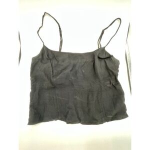 Reformation Black Tank 8 Square Neckline Made in USA Climate Neutral Medium